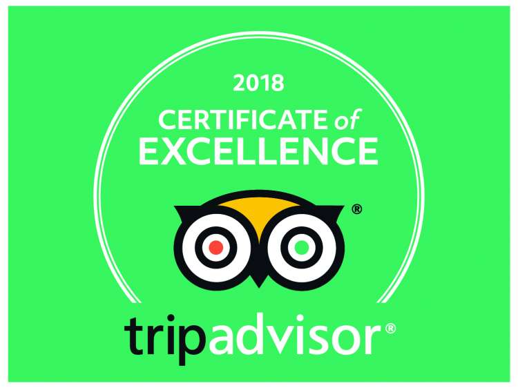 Certificado de excelencia Tripadvisor 2018