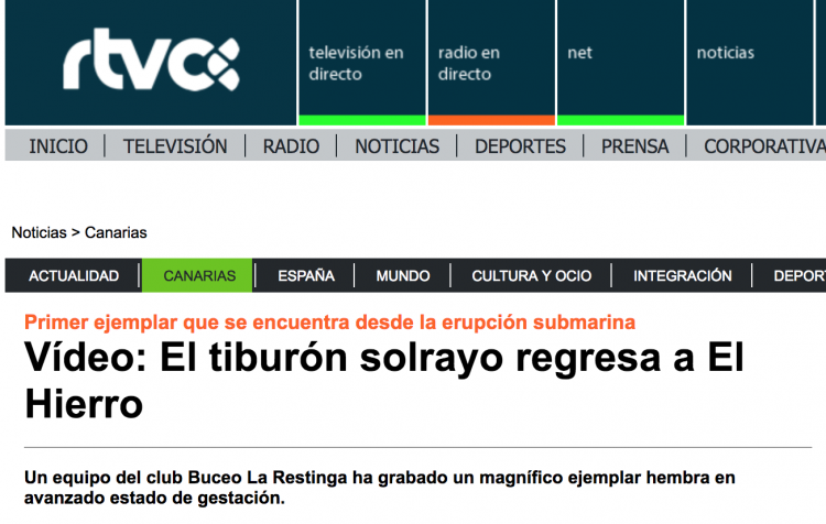Buceo la Restinga - El Hierro - en los medios (RTVC)